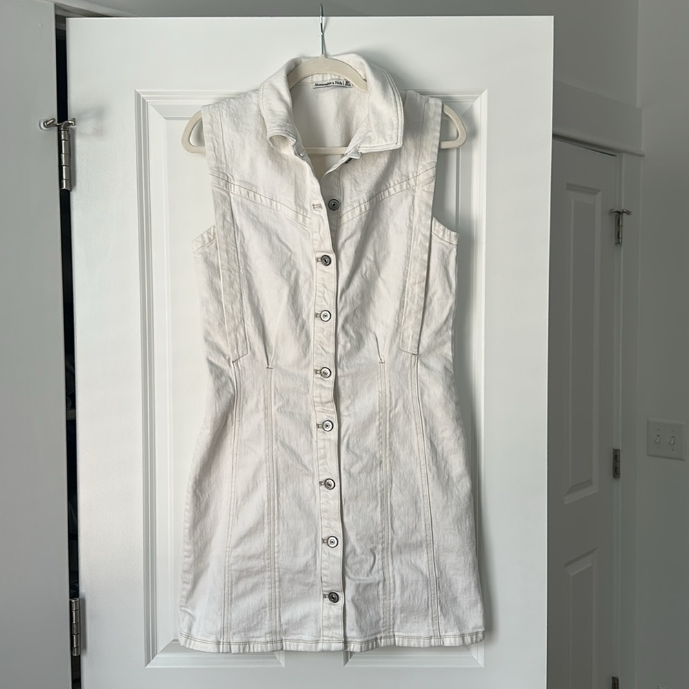 Abercrombie & Fitch White Denim Dress